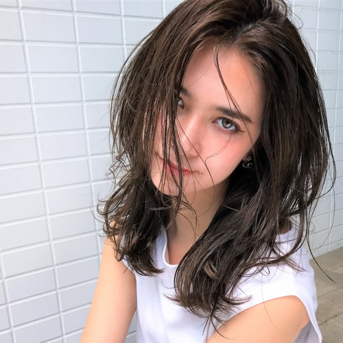 動きのある大人ロブ【デジタルパーマバレイヤージュノーブル】