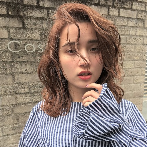 【RIMA】 外国人風☆クセ毛風なラフカール×こなれセミディ
