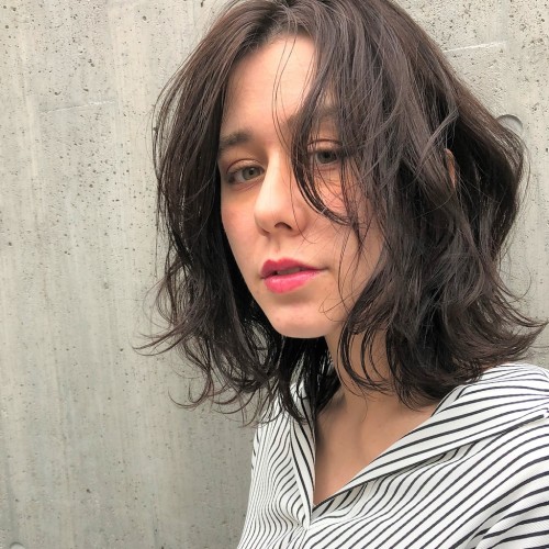 外国人風☆クセ毛風なラフカール×こなれセミディ