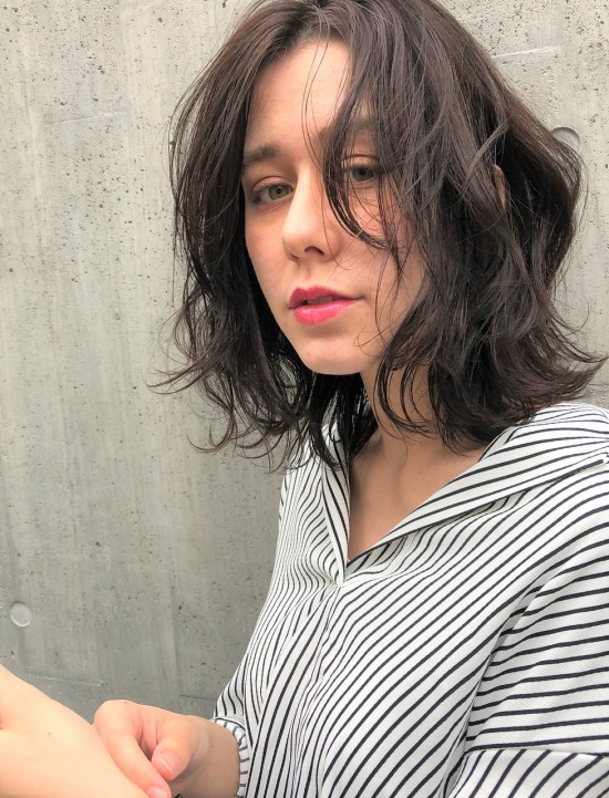 外国人風☆クセ毛風なラフカール×こなれセミディ