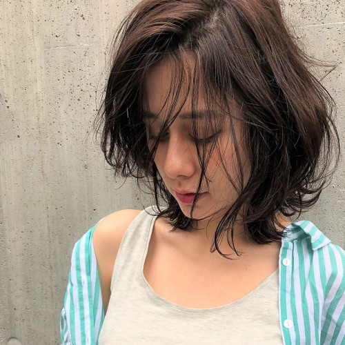 外国人風☆クセ毛風なラフカール×こなれセミディ