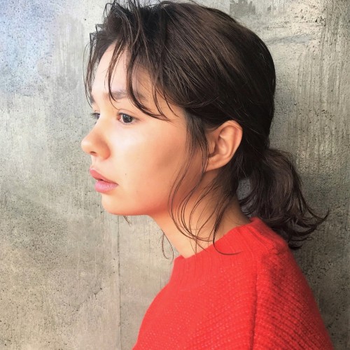 <スタイリング簡単＞結ぶだけでかわいい赤み０の外国人風カラー