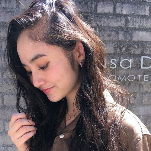 外国人風☆ラフなかきあげパーマ質感