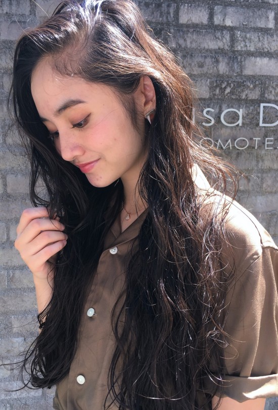 外国人風☆ラフなかきあげパーマ質感