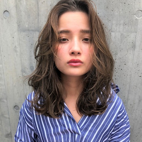 外国人風☆クセ毛風なラフカール×こなれセミディ