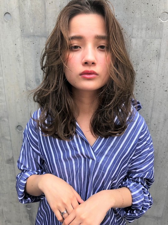 外国人風☆クセ毛風なラフカール×こなれセミディ