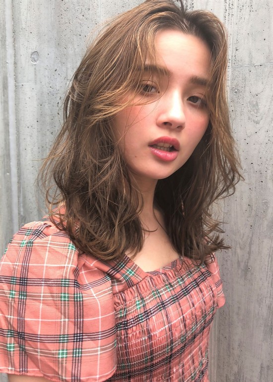 外国人風☆クセ毛風なラフカール×こなれセミディ