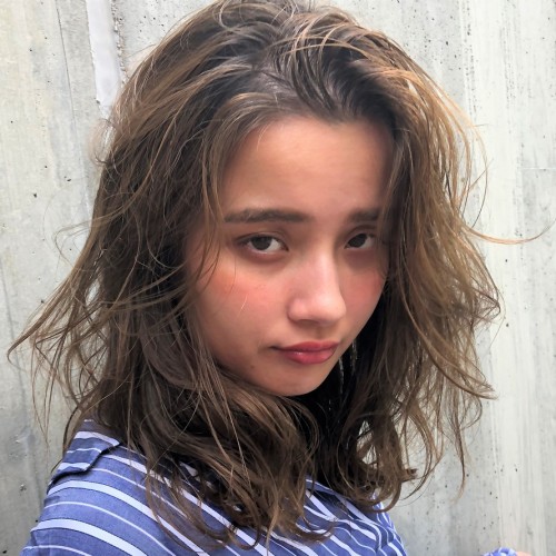 外国人風☆クセ毛風なラフカール×こなれセミディ