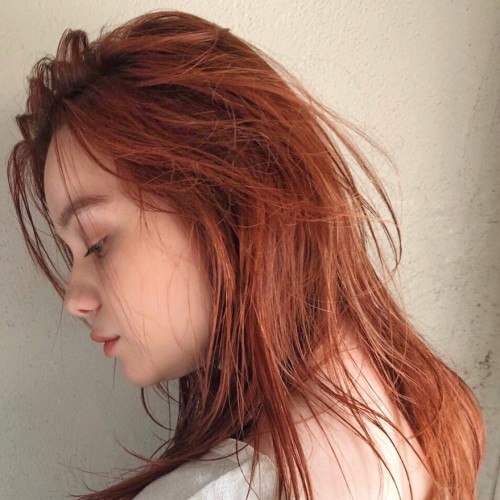 <スタイリング簡単＞外国人風ジンジャーカラー×ラフストレート