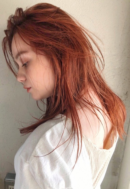 <スタイリング簡単＞外国人風ジンジャーカラー×ラフストレート