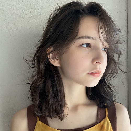 くせ毛風アンニュイセミディ