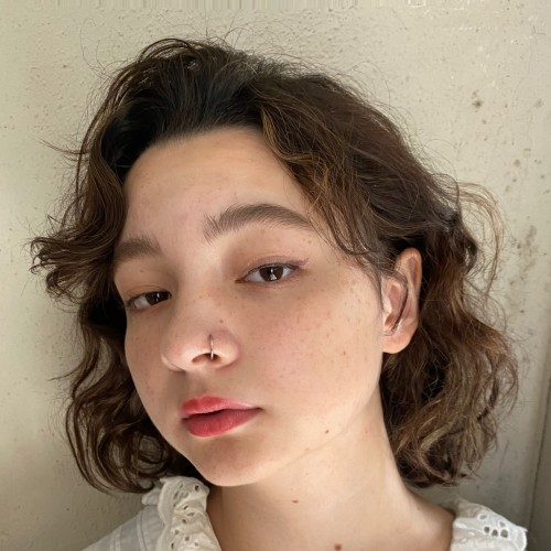 ナチュラルカーリーミディボブ